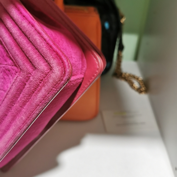 (Sold)100% Authentic Channel  Mini Boy Shoulder Crossbody Velvet Leather - Picture 8 of 16